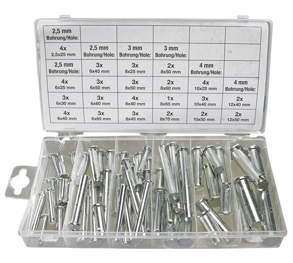 Screws: Safety bolt assortment, 60-units