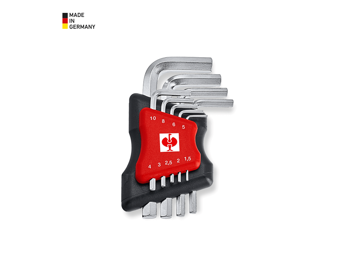Screwdrivers: e.s. Hex-angled wrench set, short