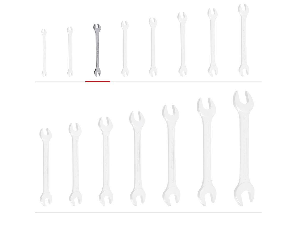 Clé à vis: e.s. Double clé à fourche, 1 unité