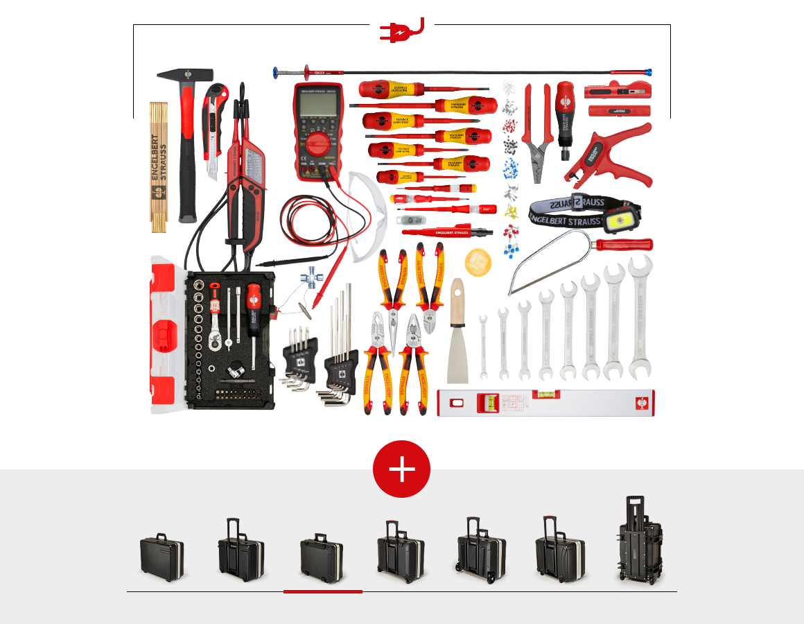 Werkzeugkoffer: Werkzeug-Set Elektro Profi inklusive Koffer