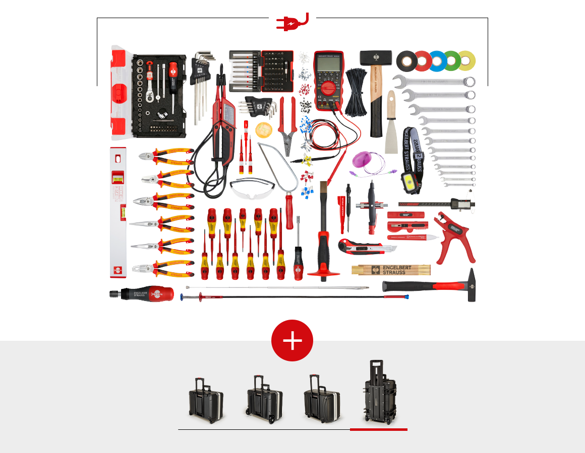 Tool Cases: Tool set Elektro Meister incl. tool trolley