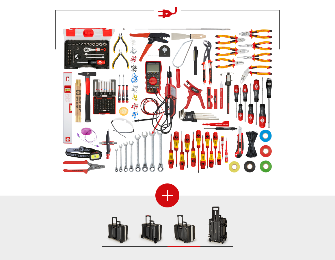 Tool Cases: Tool set Elektro Meister pro incl. tool trolley