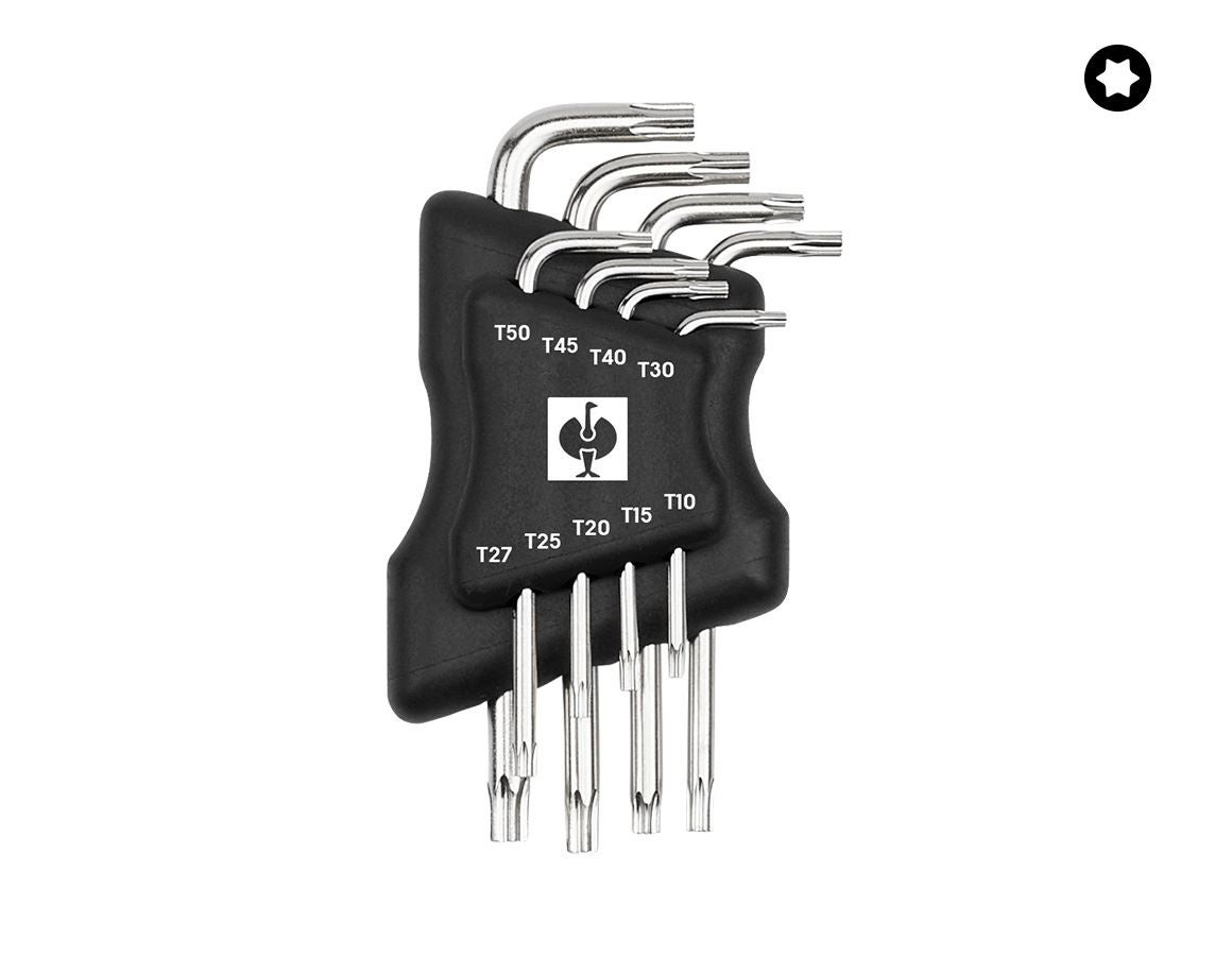 Screwdrivers: e.s. Short angled key set, TX