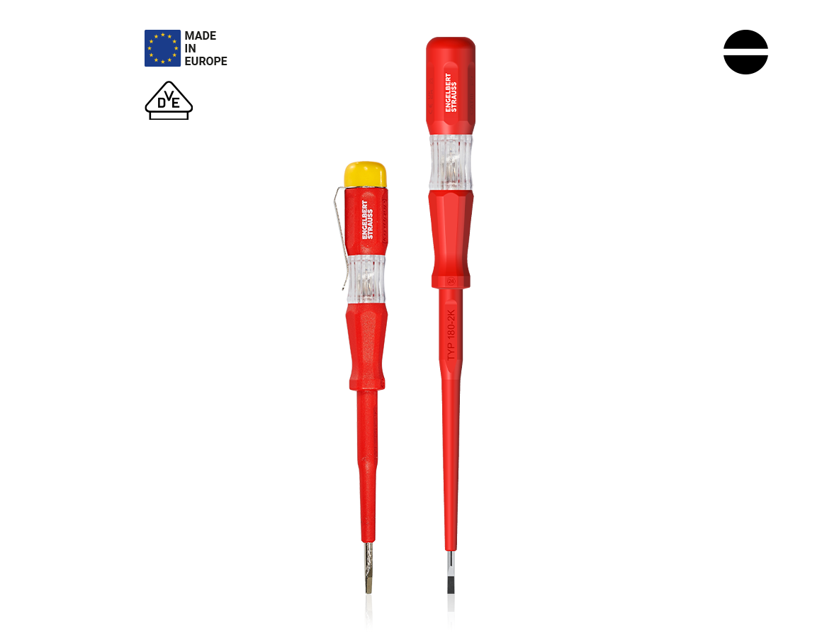 Electronique: e.s. Jeu de testeurs de tension plats 2C