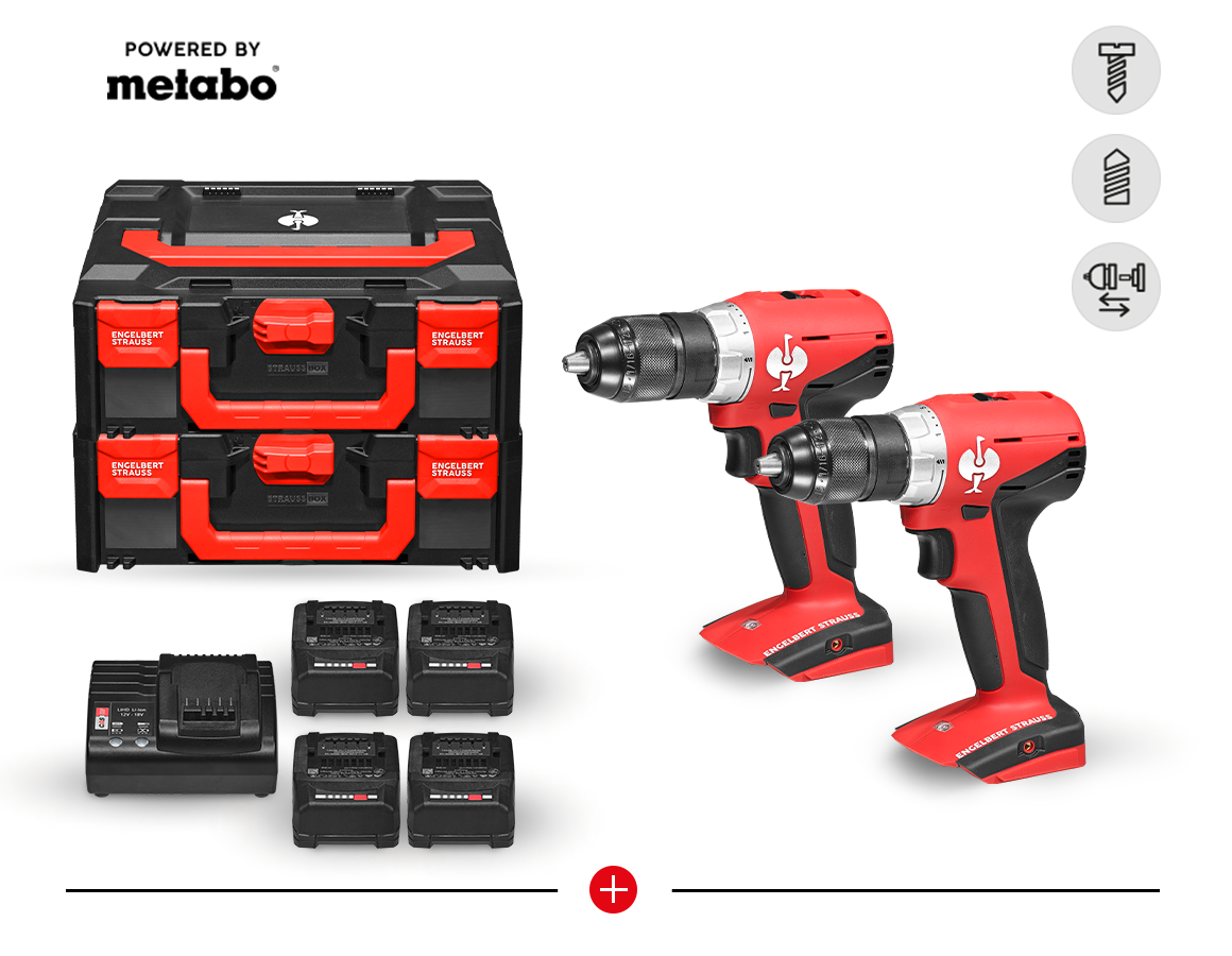 Electrical tools: Multi drill screwdriver M, Combi-Set