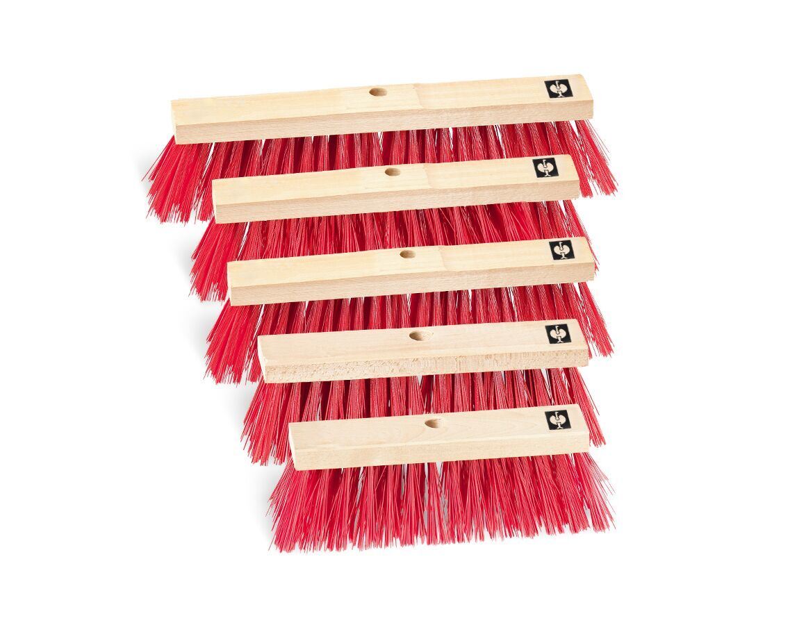 Brooms | Brushes | Scrubbers: Red Plastic Bristles