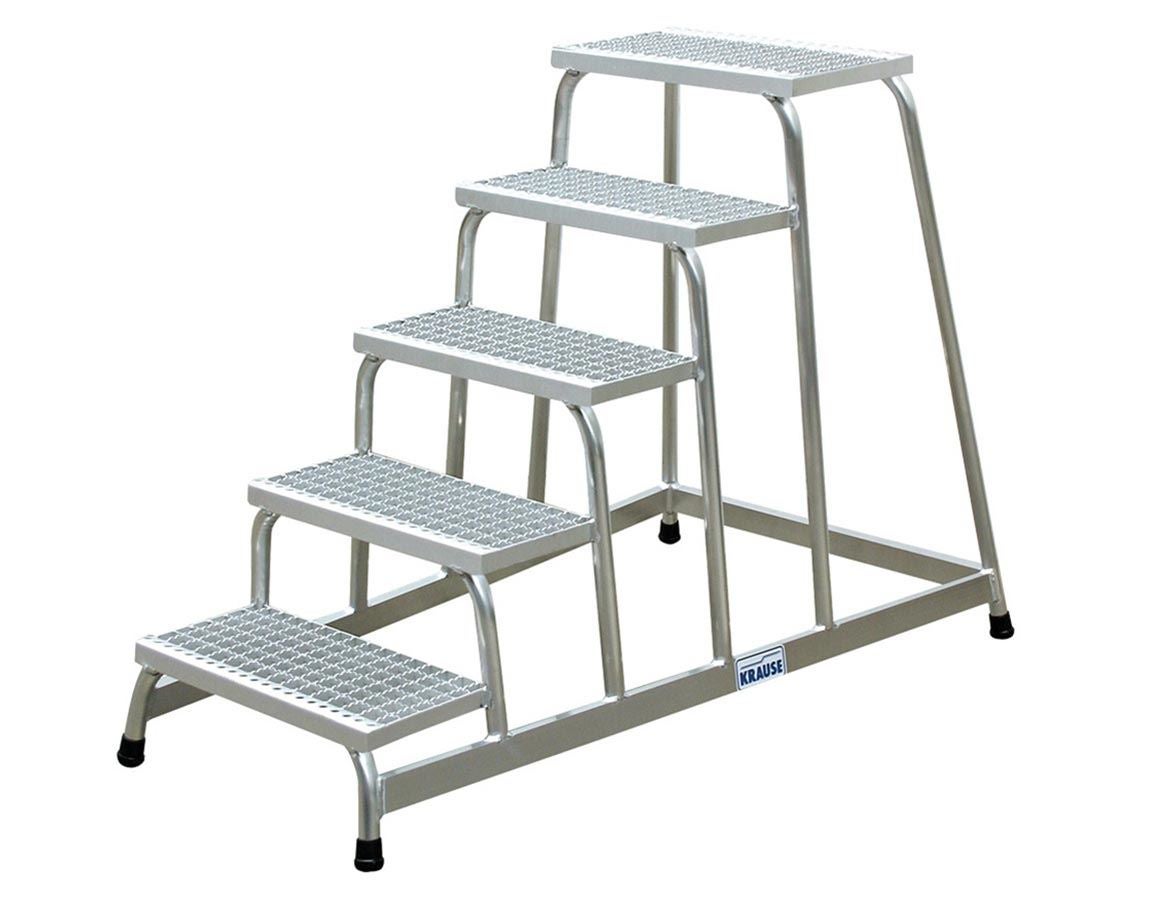 Ladders: KRAUSE alu-stepladder, grated steps