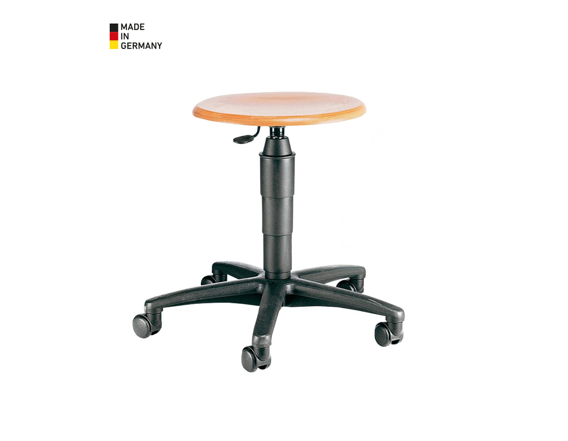 Chaises: Tabouret tournant, bois