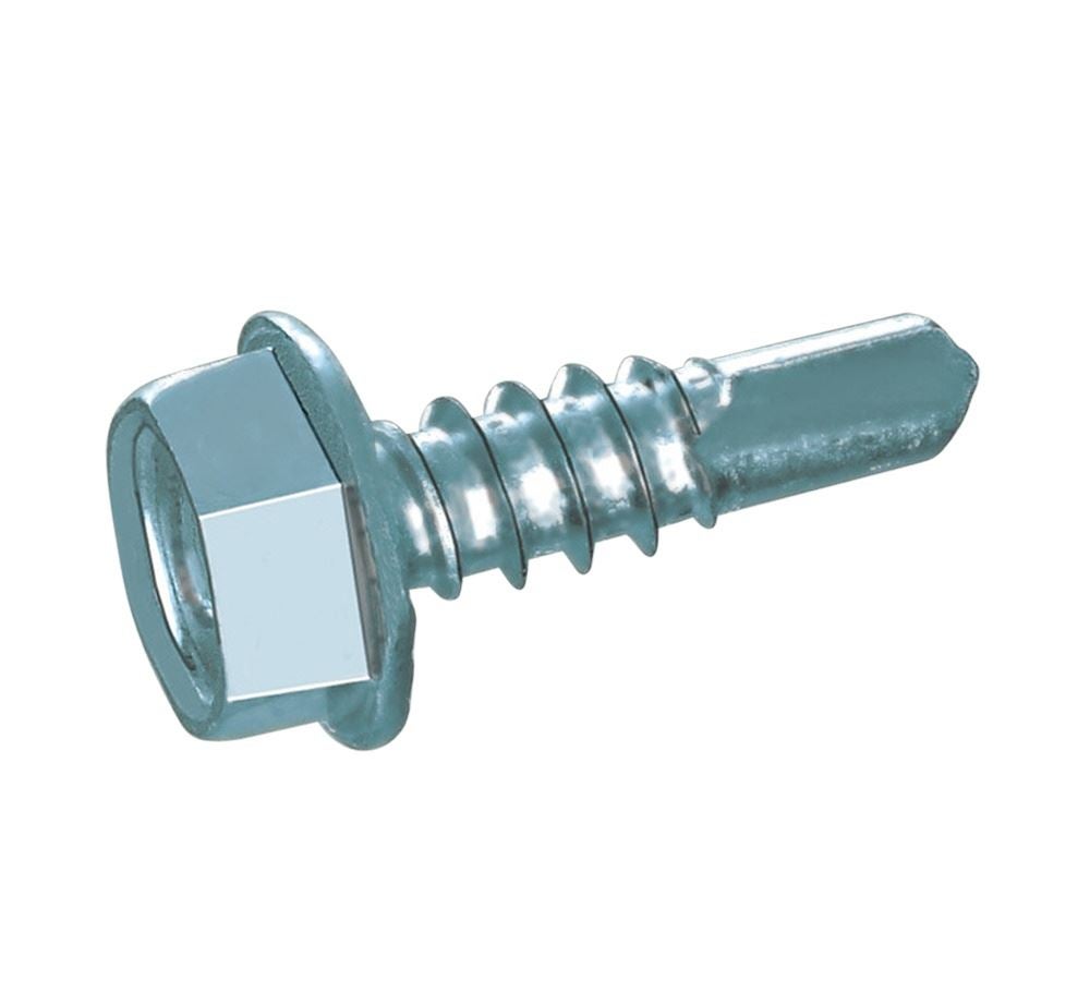 Screws: Drilling Screw DIN 7504 K w. hexagonal head&fret