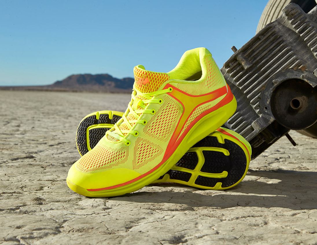 O1: e.s. O1 Work shoes Asterope + high-vis yellow/high-vis orange