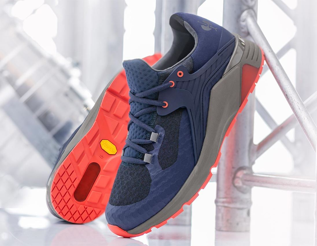 O1: e.s. O1 Work shoes Pietas + navy/redorange