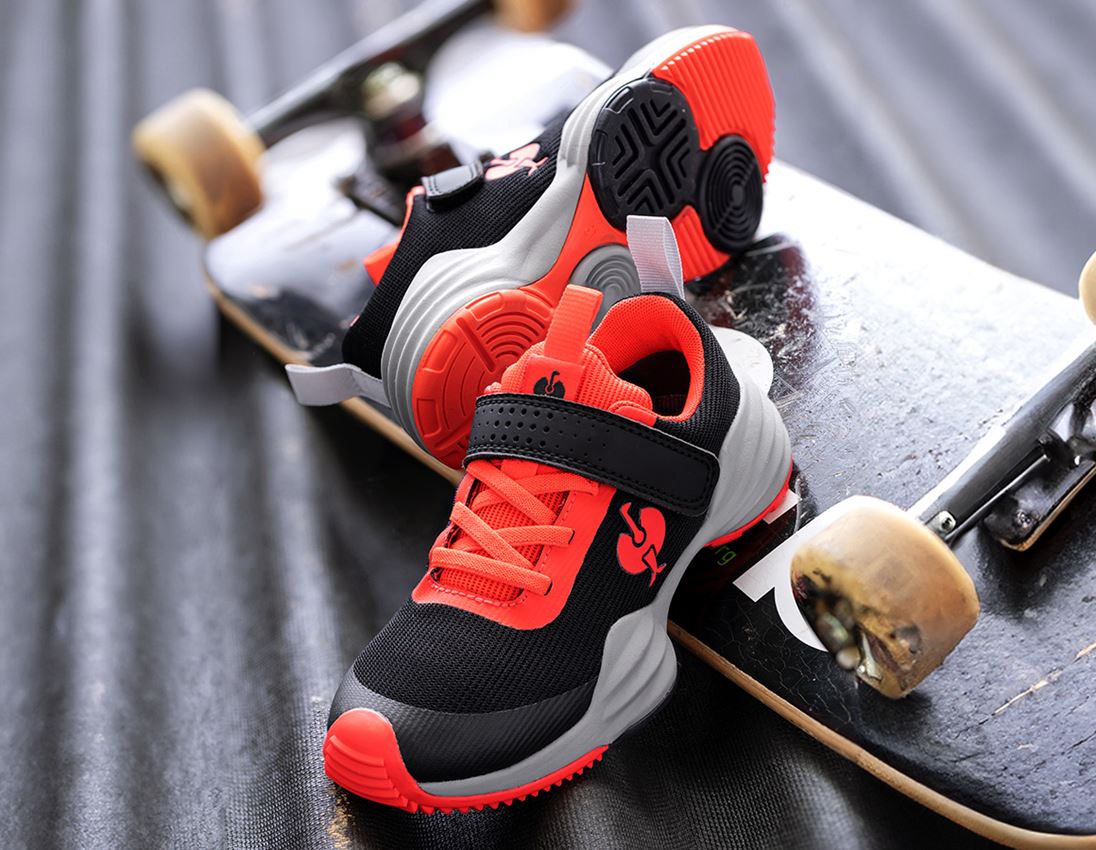 Kids Shoes: Allround shoes e.s. Porto, children's + black/high-vis red
