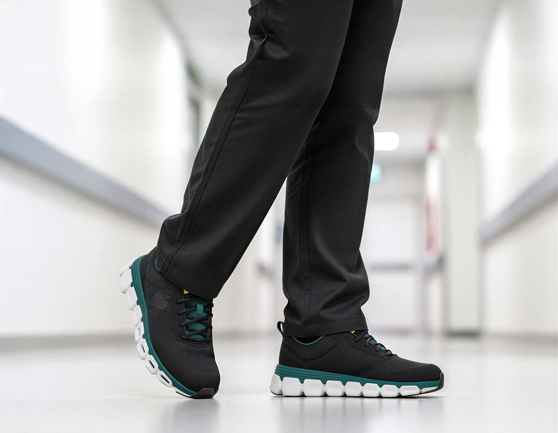 O1: O1 Chaussures de travail e.s. Airolo low + noir/vert émeraude 2