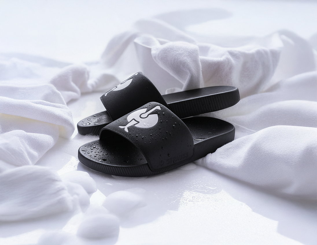 Sabots de travail: Sandales de bain e.s. Utica + noir