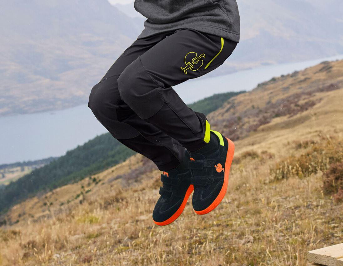 Kids Shoes: Allround shoes Strauss.0900 low, children's + black/high-vis yellow/high-vis orange 2
