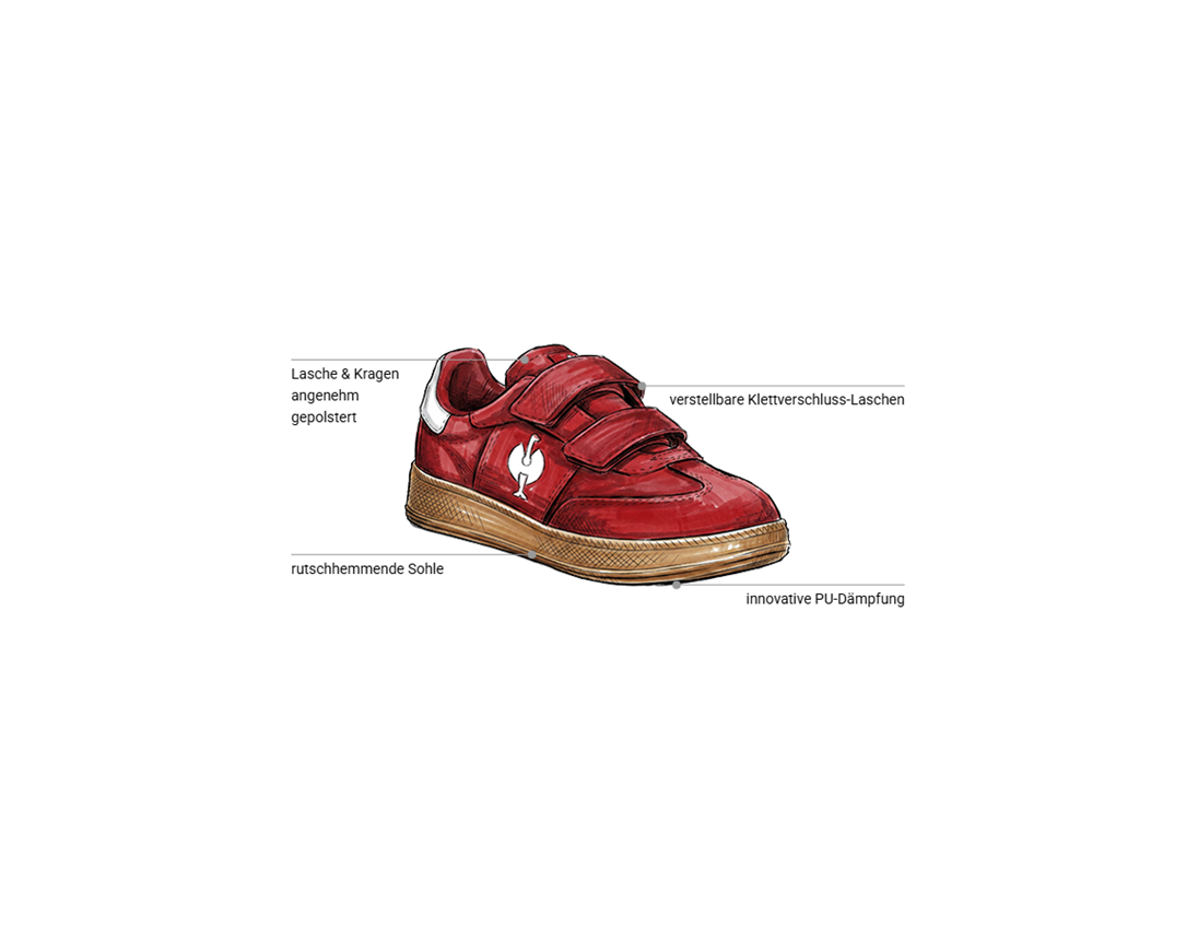 Schuhe: Allroundschuhe Strauss.0900 low, Kinder + feuerrot 1
