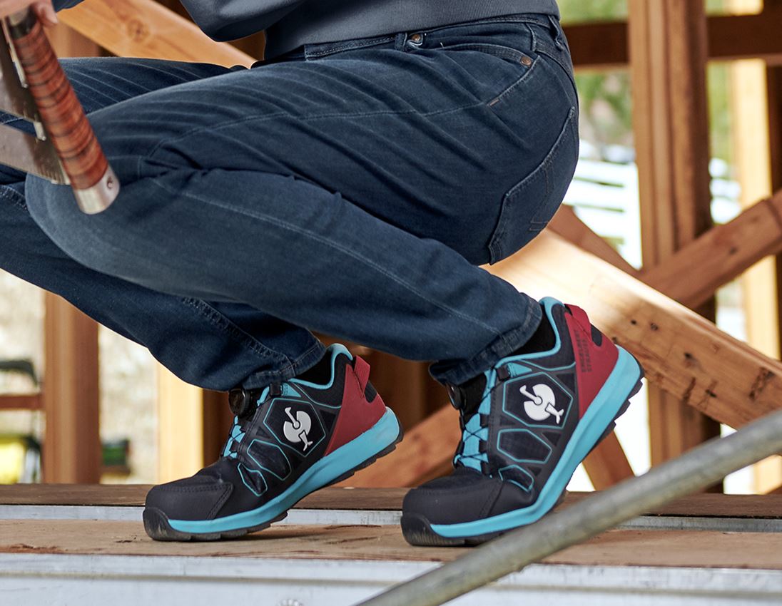 S1: S1 Chaussures basses de sécurité e.s. Baham II low + bleu profond/bleu nice 1
