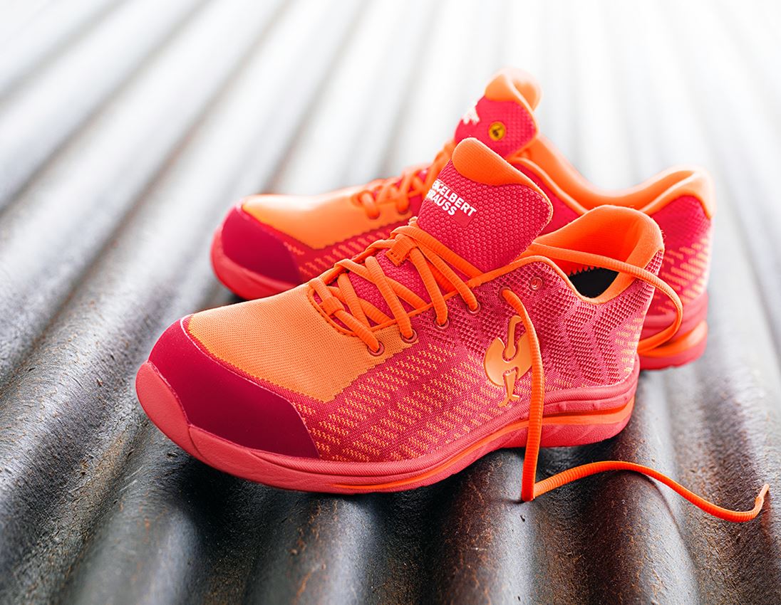 S1: S1 Sicherheitshalbschuhe e.s. Tarvos II + warnorange/rot