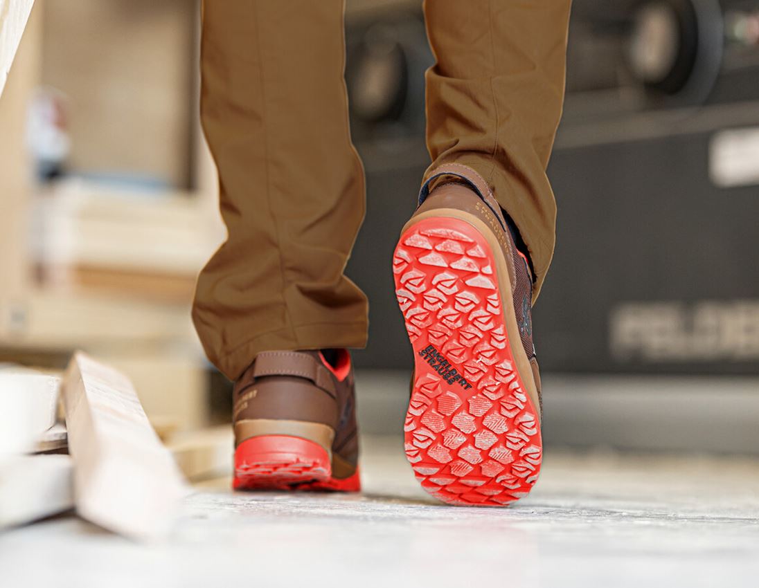 Magasinier spécialisé: S1 Chaussures basses de sécurité e.s. Nakuru low + brun désert/rouge solaire 3