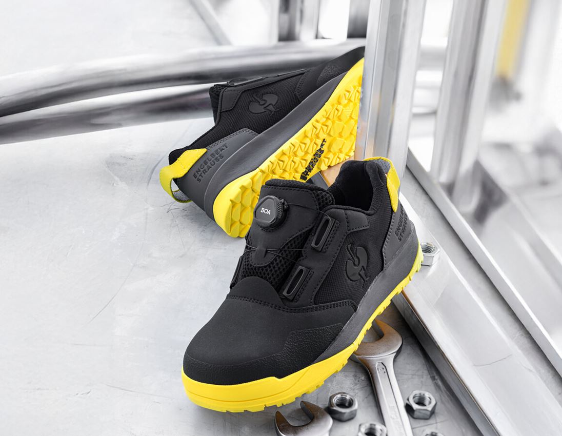 Magasinier spécialisé: S1 Chaussures basses de sécurité e.s. Nakuru low + noir/jaune chrome 1