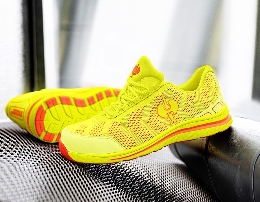 S1: S1 Safety shoes e.s. Tegmen III + high-vis yellow/high-vis orange