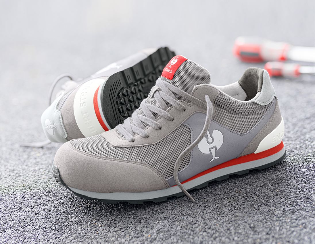 S1: S1 Chaussures basses de sécurité e.s. Sirius II + gris clair/blanc/rouge