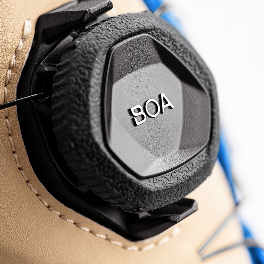 S1: S1 Chaussures hautes de sécurité e.s. Nakuru mid + beige neutre/bleu gentiane 2