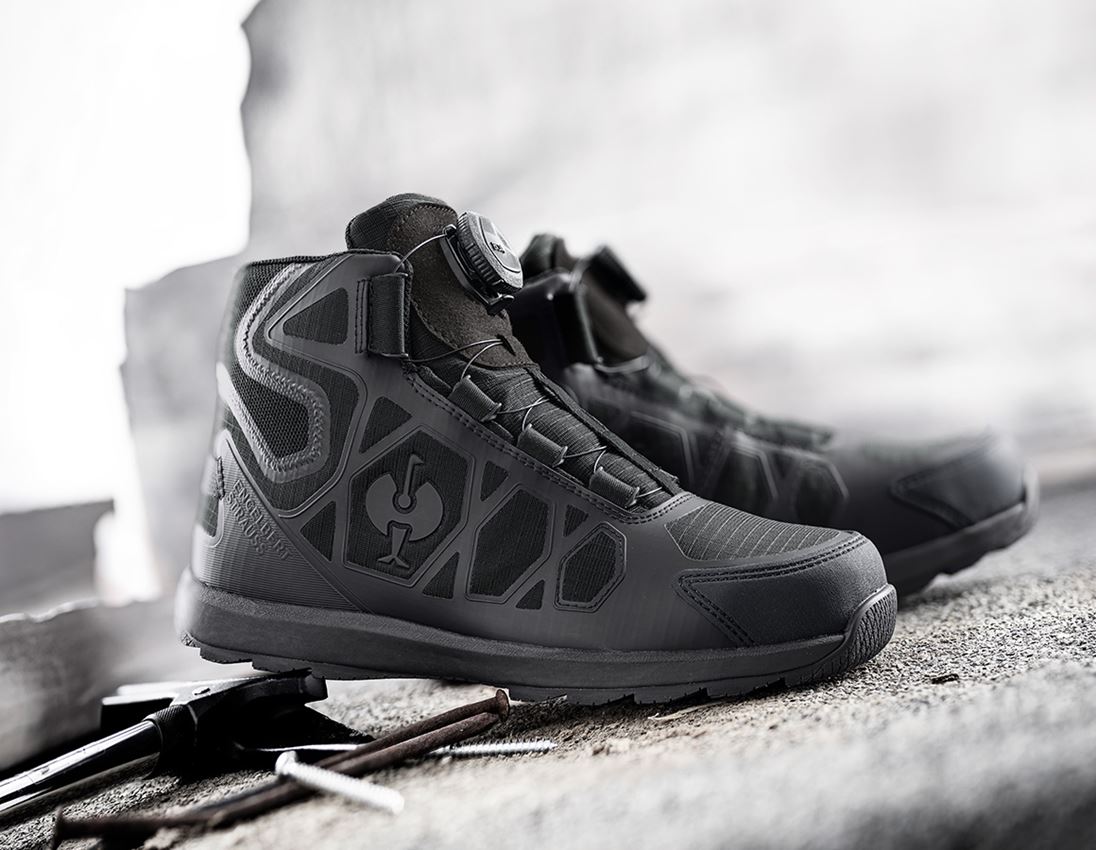 S1P: S1P Chaussures hautes sécurité e.s. Baham II mid + noir