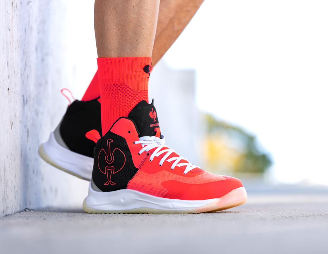 S1P: S1PS Chaussures basses de séc. e.s. Marseille mid + rouge fluo/noir 1