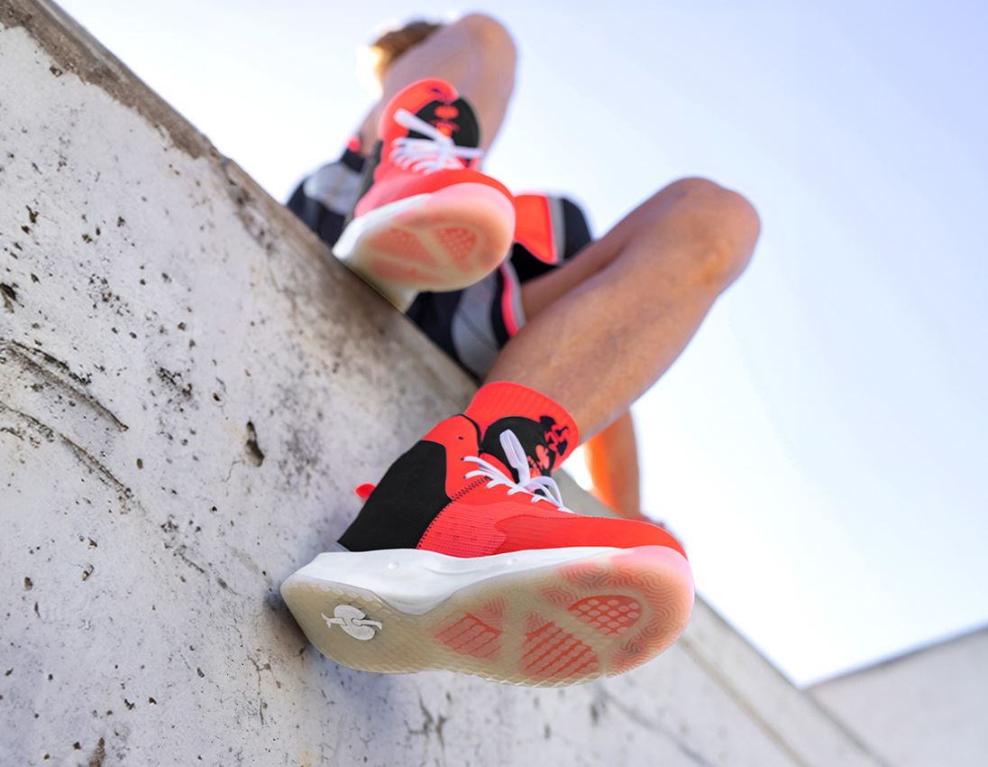 S1P: S1PS Chaussures basses de séc. e.s. Marseille mid + rouge fluo/noir 3