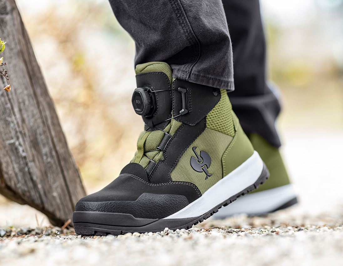 S7: S7 Chaussures hautes de sécurité e.s. Murcia mid + noir/vert montagne 1