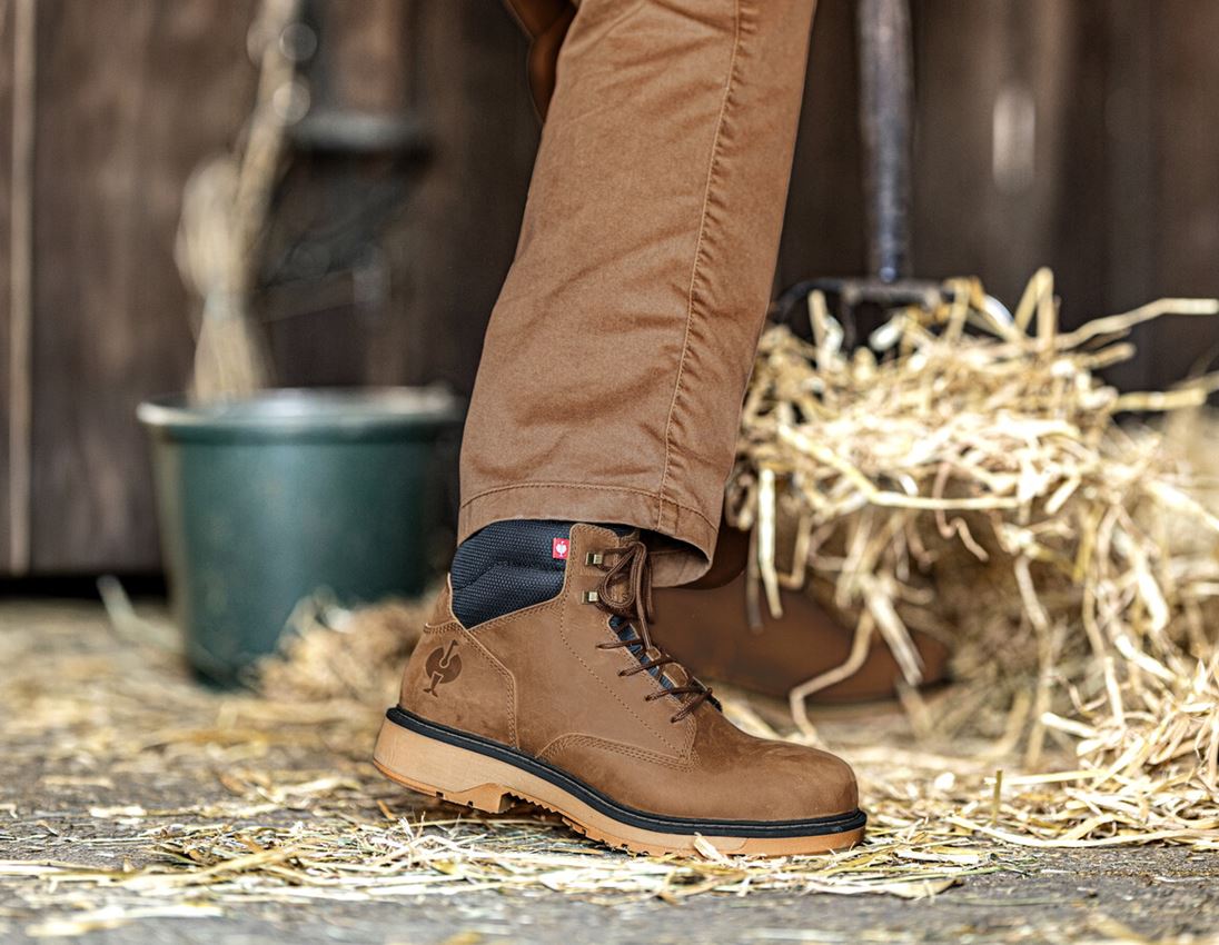 S3: S3 Chaussures hautes de sécurité Strauss.3002 mid + brun caroube 2