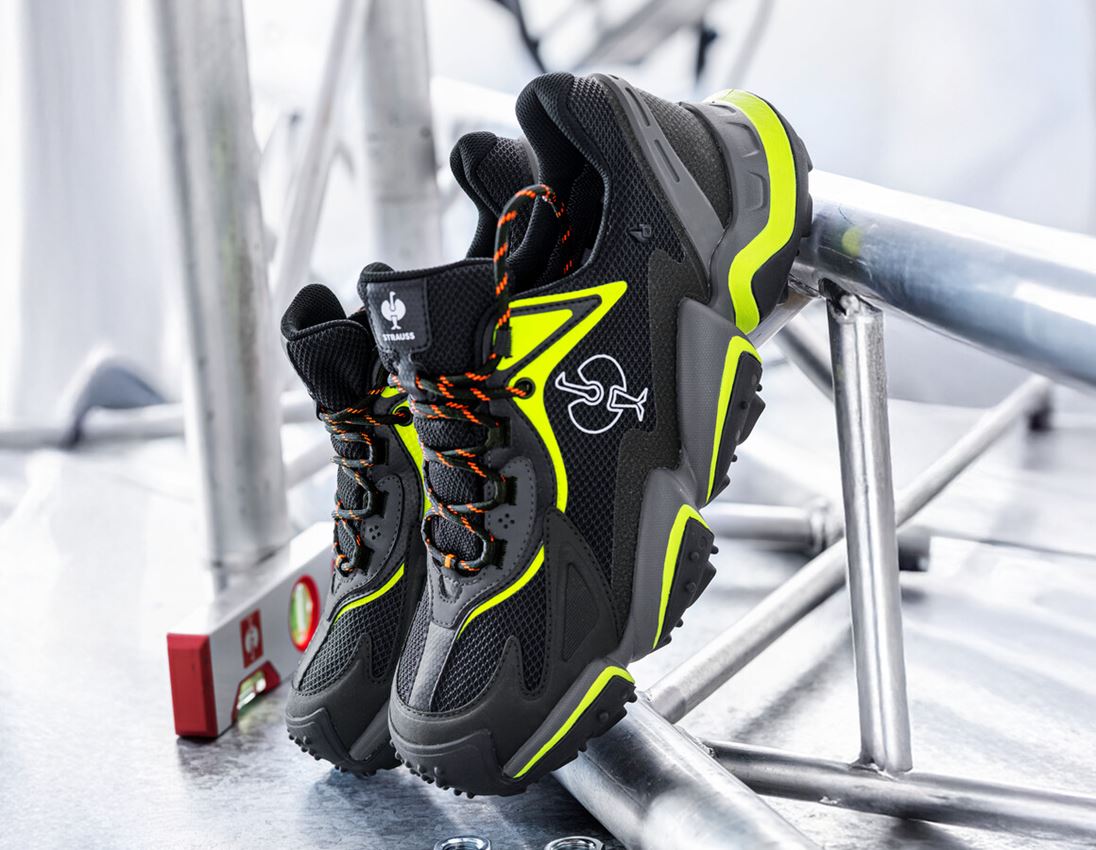 Chaussures de sécurité: S7S Chaussures basses de sécurité e.s. Peoria low + noir/jaune fluo 1
