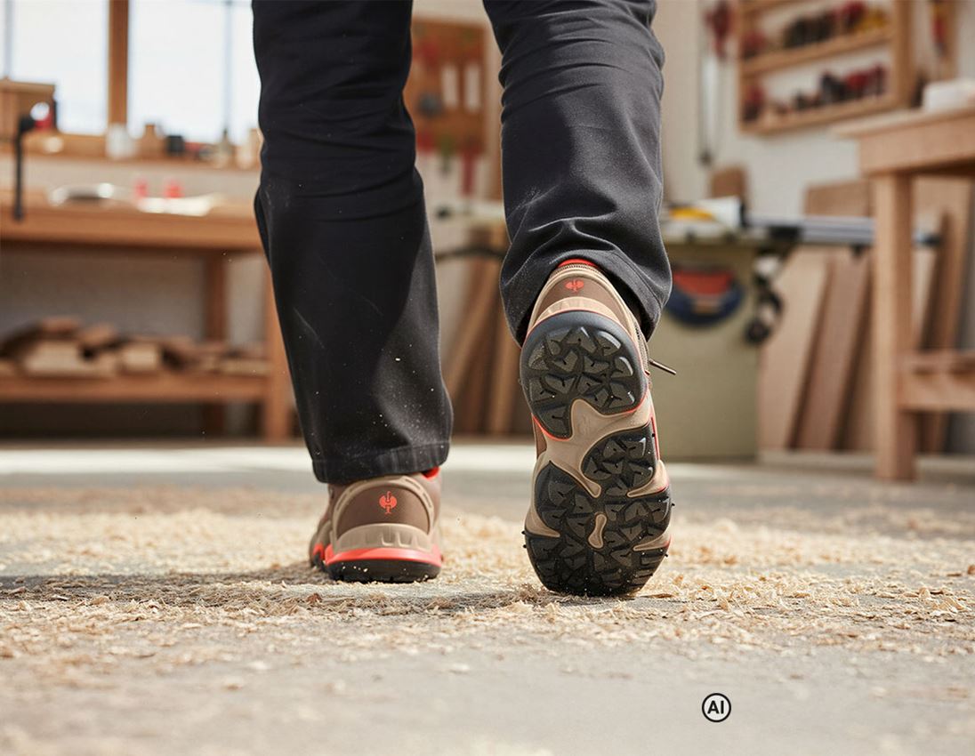 AI-generated / modified - S7: S7S Safety shoes e.s. Peoria low + desertbrown/solarred 3