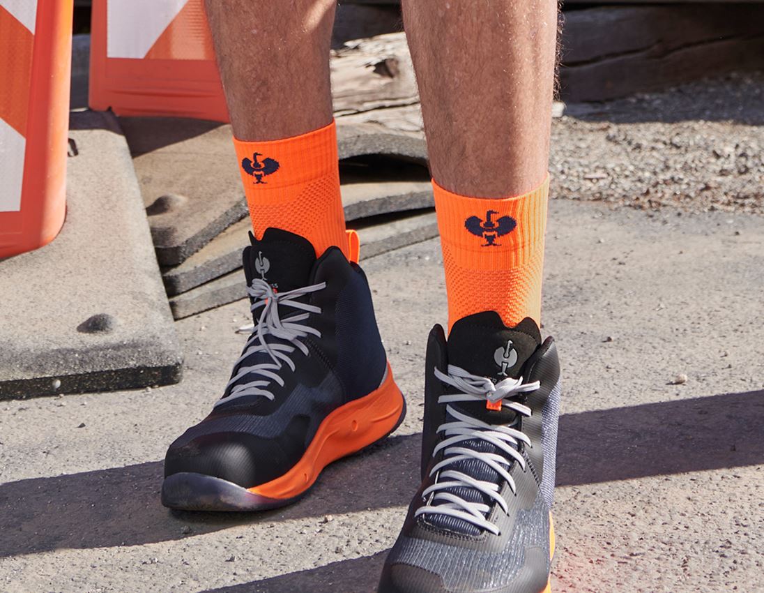 Socken | Strümpfe: e.s. Allseason Socken Function light/high + warnorange/dunkelblau