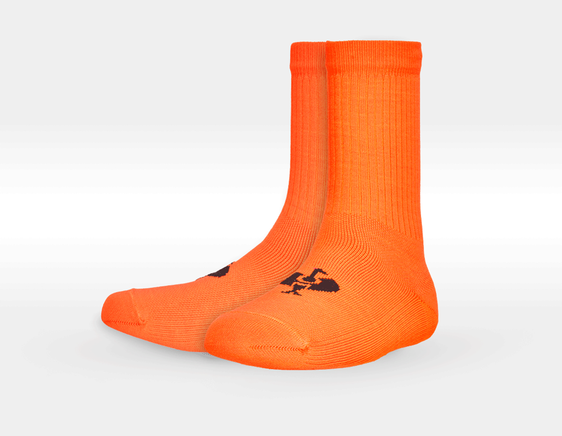 Chaussettes | Bas: e.s.Chaussettes toute saison funct.light/high,enf. + orange fluo+jaune fluo