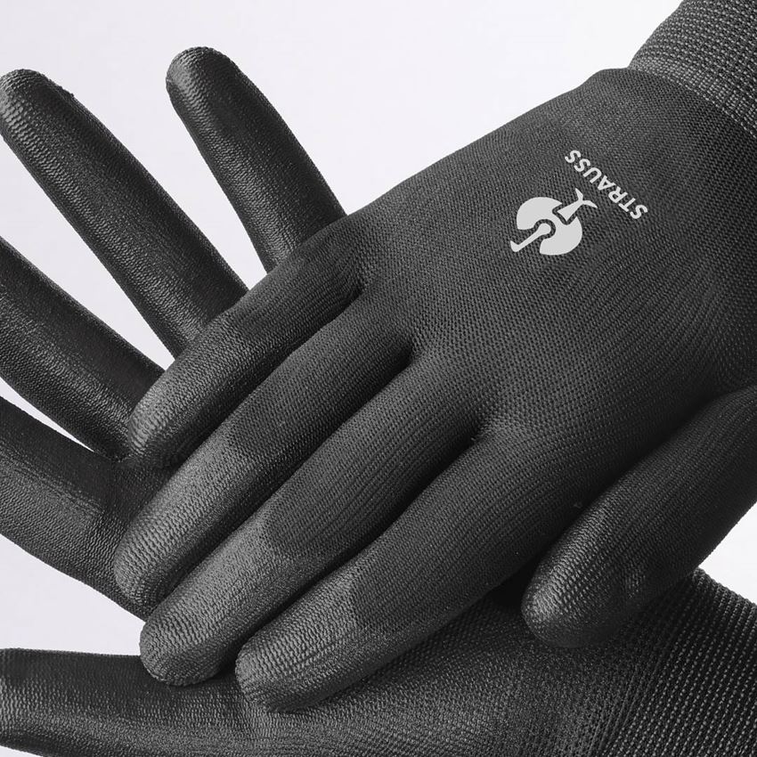 Coated: PU micro gloves + black 2