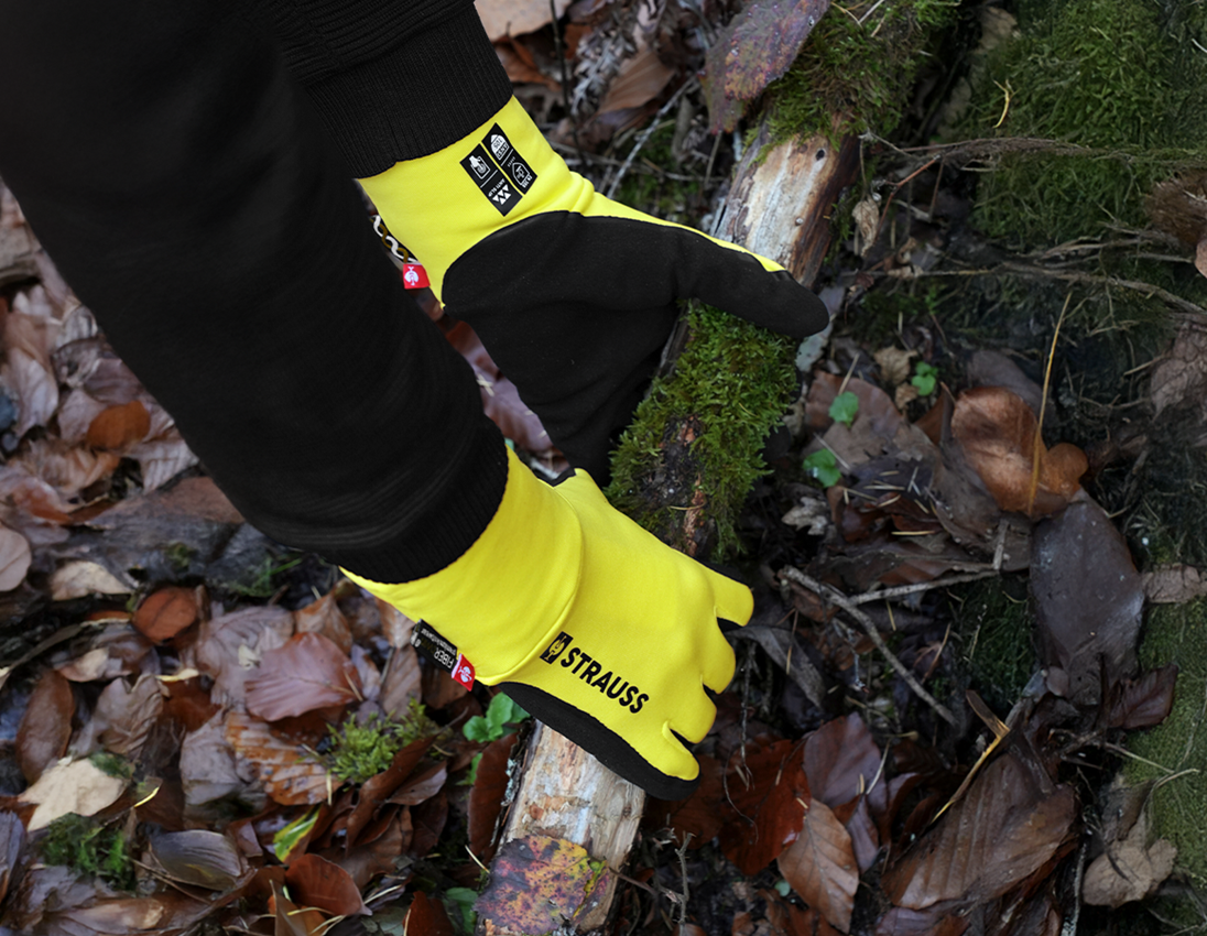 Revêtement: e.s. Gants Nitrile FIBERTWIN® Senso Grip Winter + jaune acide/noir 1