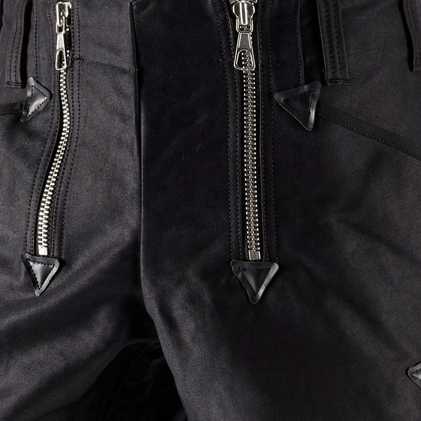 Pantalons de travail: e.s. Pantalon corp. retors double,s.pattes d‘élép. + noir 2
