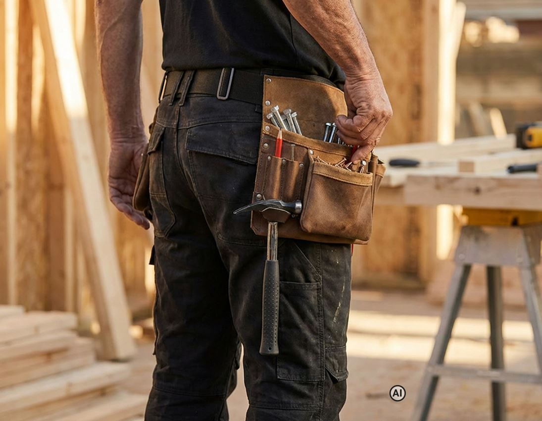 AI-generated / modified - Tool bags: Tool apron, brown + brown 1