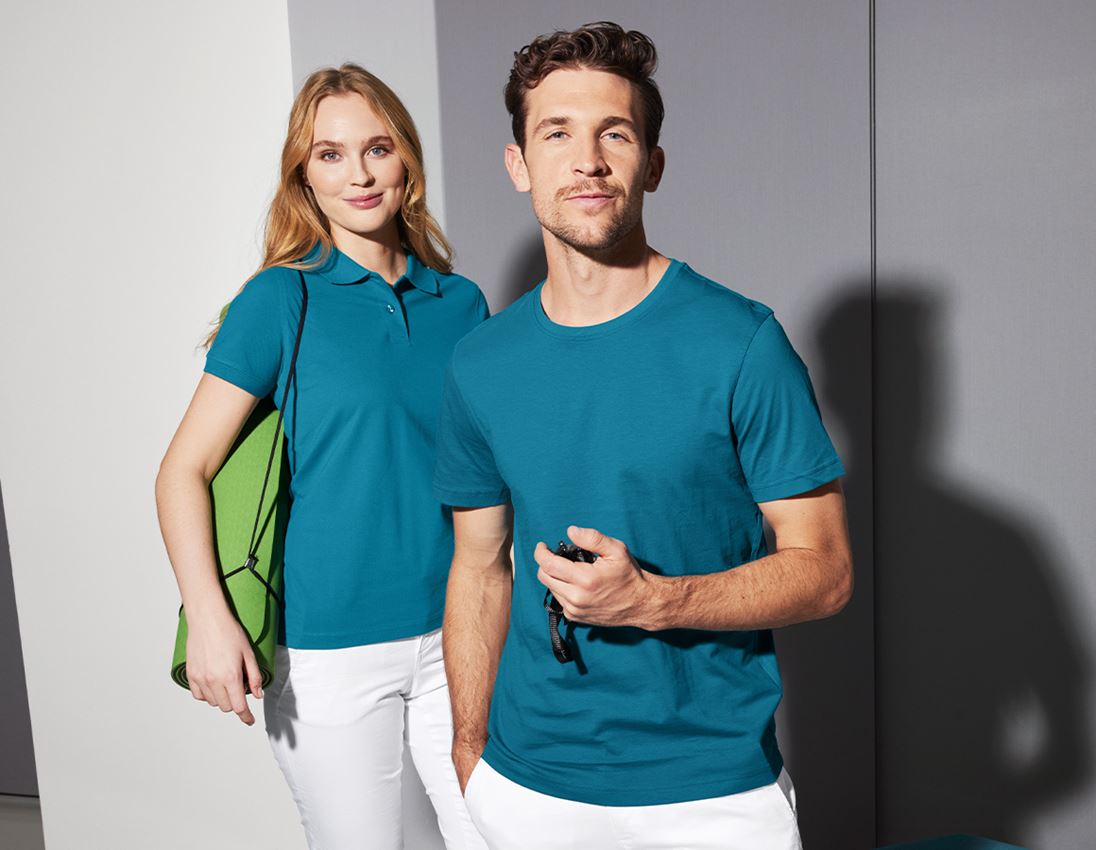 Shirts & Co.: e.s. T-Shirt cotton + petrol 1