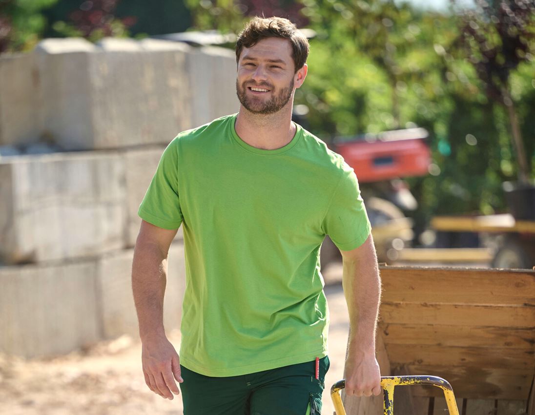 Artisan du bâtiment: e.s. T-shirt cotton + vert d'eau