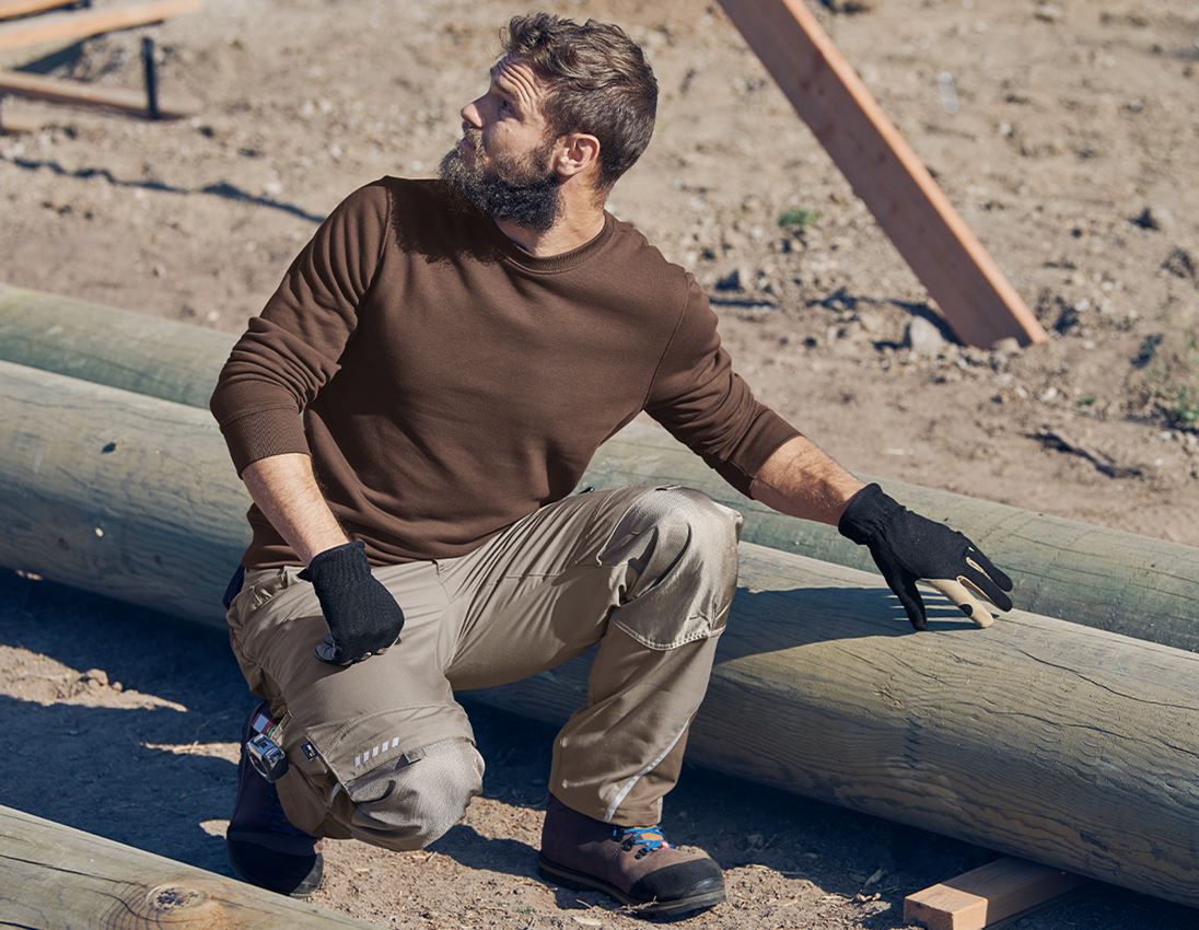 Shirts, Pullover & more: e.s. Sweatshirt poly cotton + hazelnut 1