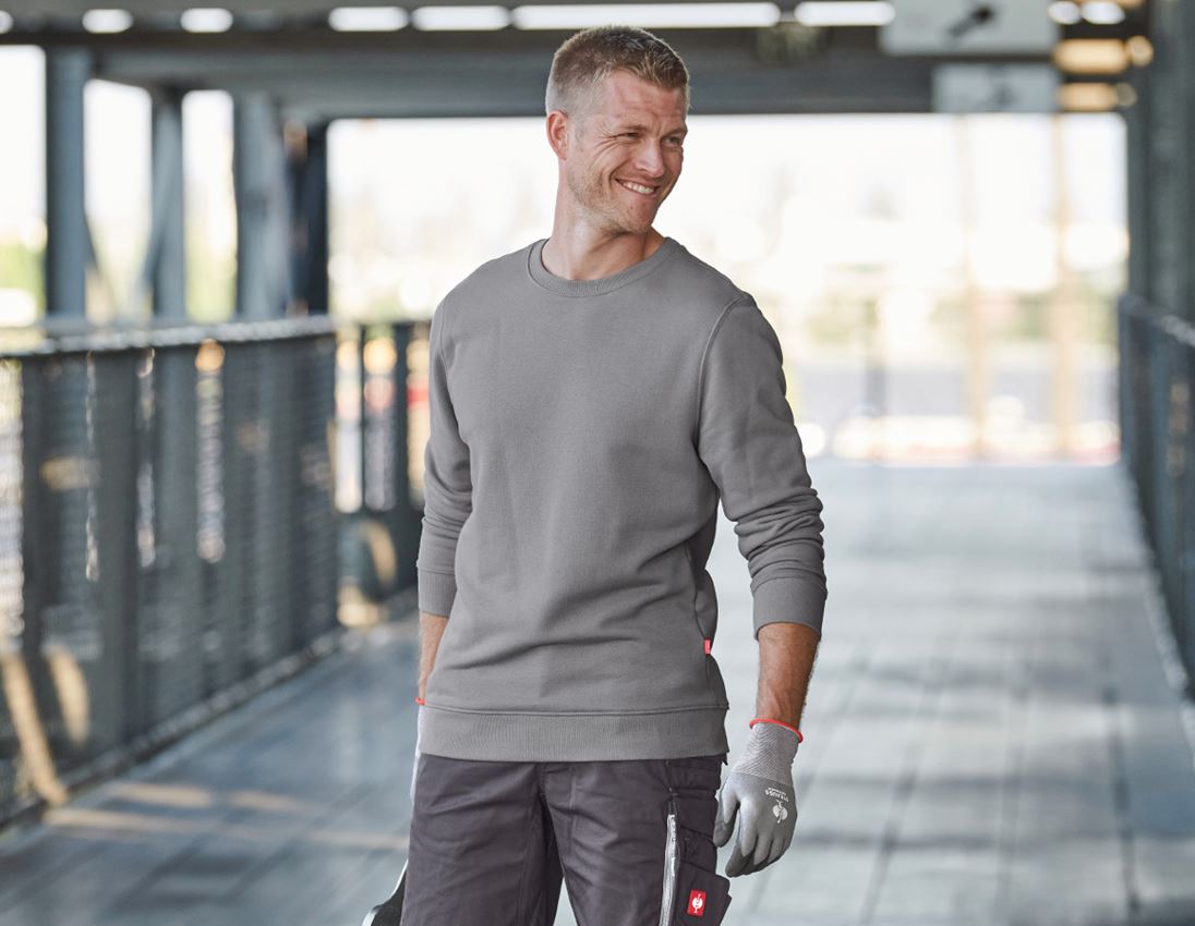 Shirts, Pullover & more: e.s. Sweatshirt poly cotton + platinum