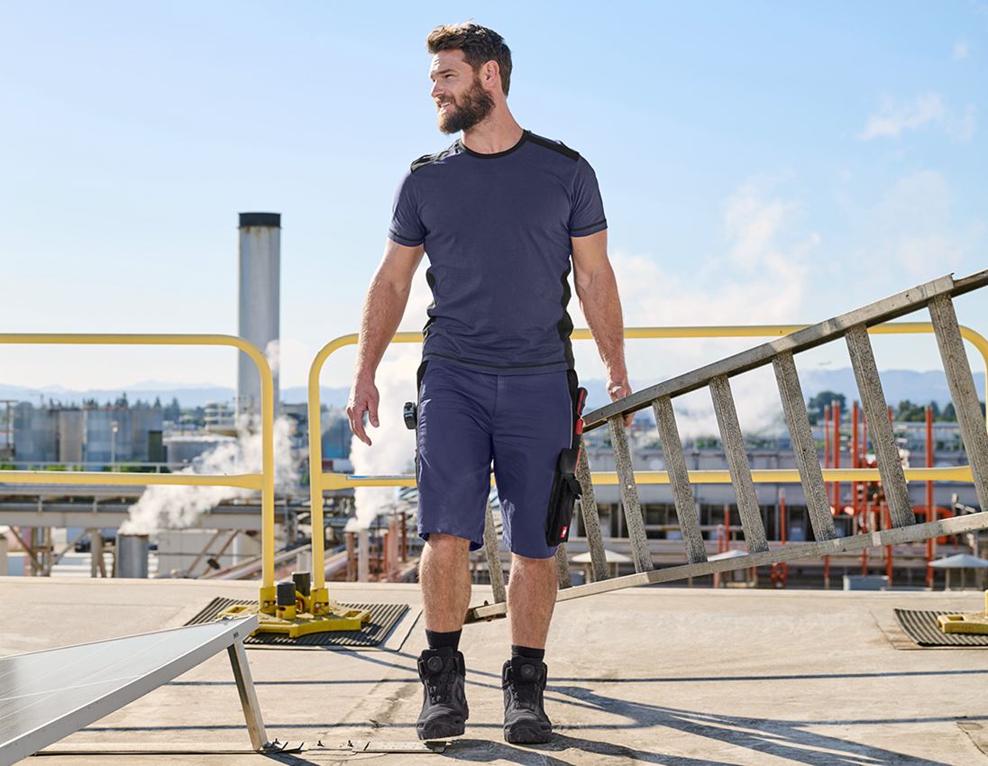 Hauts: T-shirt  cotton e.s.active + bleu foncé/noir 2