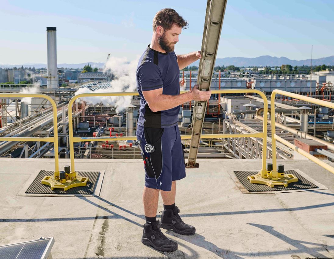 Hauts: T-shirt  cotton e.s.active + bleu foncé/noir 3