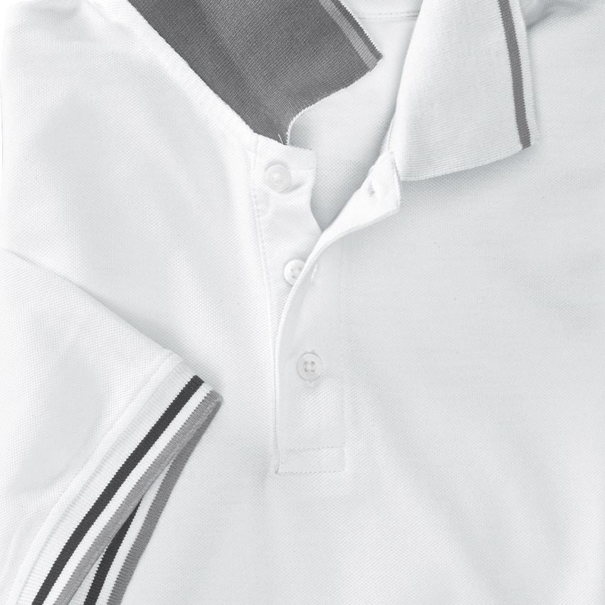 Hauts: e.s. Polo cotton Deluxe Colour + blanc/anthracite 2