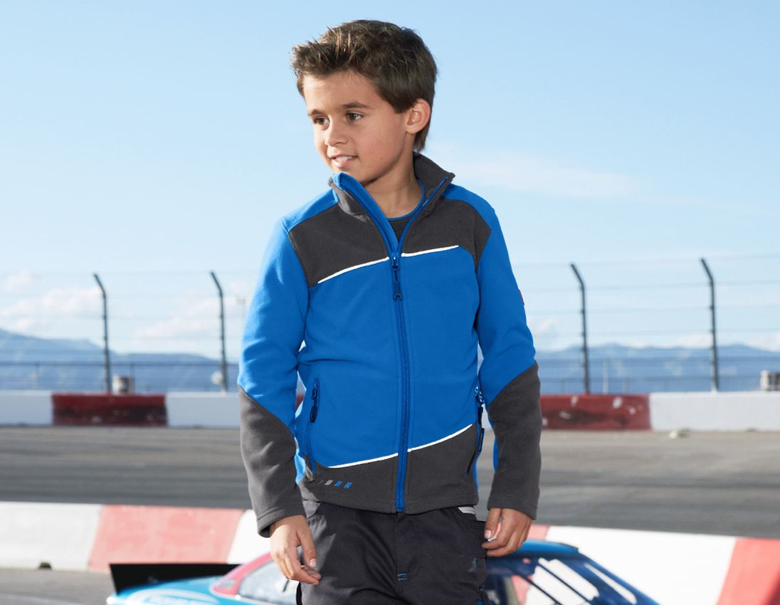 Vestes: Veste en laine polaire e.s.motion 2020, enfants + bleu gentiane/graphite
