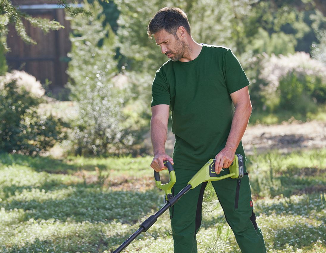 Hauts: e.s. T-shirt fonctionnel poly cotton + vert 1