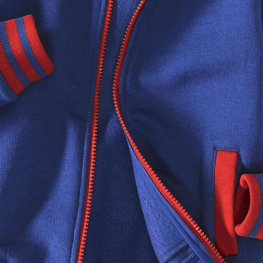 Shirts & Co.: Hoody-Sweatjacke e.s.motion 2020, Kinder + kornblau/feuerrot 2